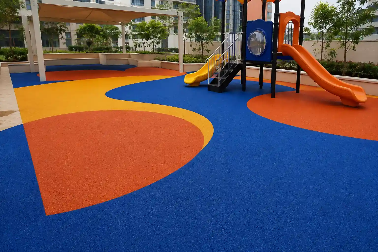 أرضية EPDM المصبوبة في الموقع