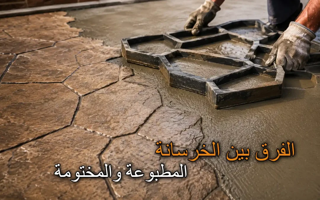 الفرق بين الخرسانة المطبوعة والمختومة