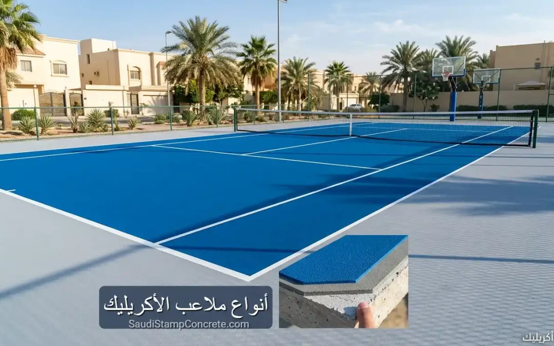ملاعب أكريليك: الأنواع والمميزات والتكلفة وطريقة التنفيذ