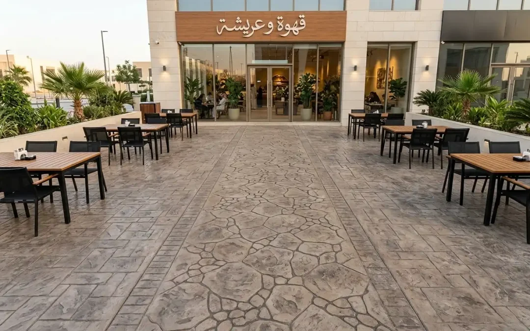 خرسانة مطبوعة تجاري للمطاعم والكافيهات
