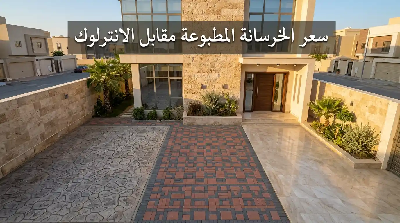سعر الخرسانة المطبوعة مقابل الانترلوك