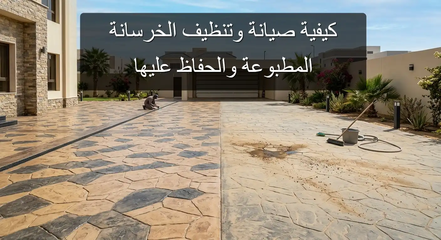 كيفية صيانة وتنظيف الخرسانة المطبوعة والحفاظ عليها